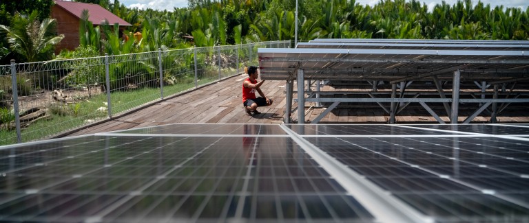 A solar mini grid in Myanmar