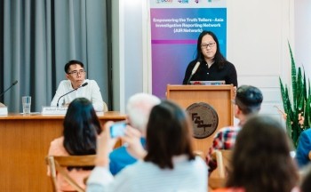 Panelists from AIR Network/USAID discuss building a network of journalists.