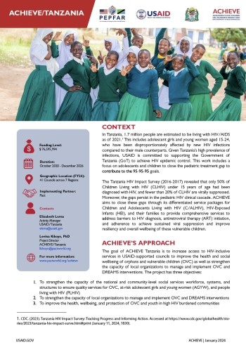 ACHIEVE in Tanzania