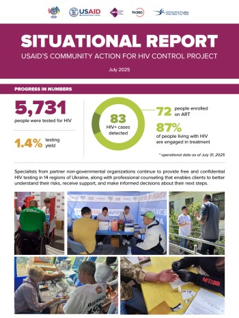 Community Action for HIV Control project: July 2025 situational report