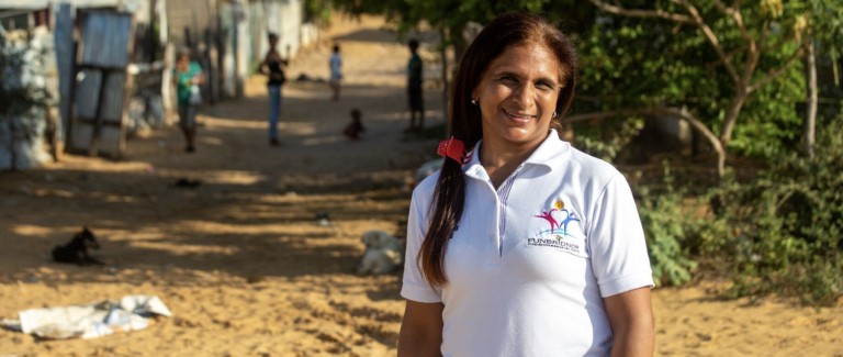 A Pact program participant in Colombia