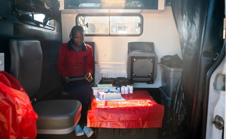 A Pact-supported mobile health clinic in Eswatini. 