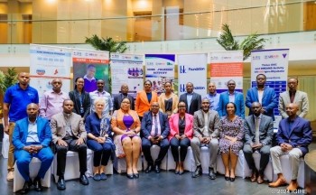 USAID, BKF Foundation, ACHIEVE and IGIRE IP representative after the signing ceremony, Kigali, August 6, 2024. (Photo credit: Mugisha Christian/IGIHE, Rwanda)