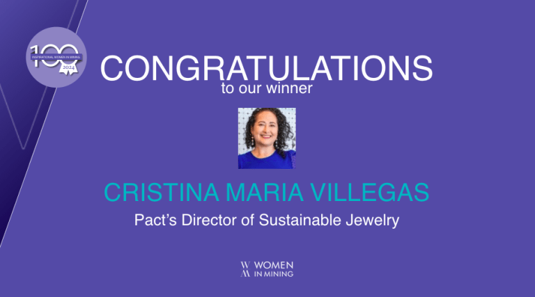 WIM honor for Cristina Villegas. Image template provided by WIM UK. 