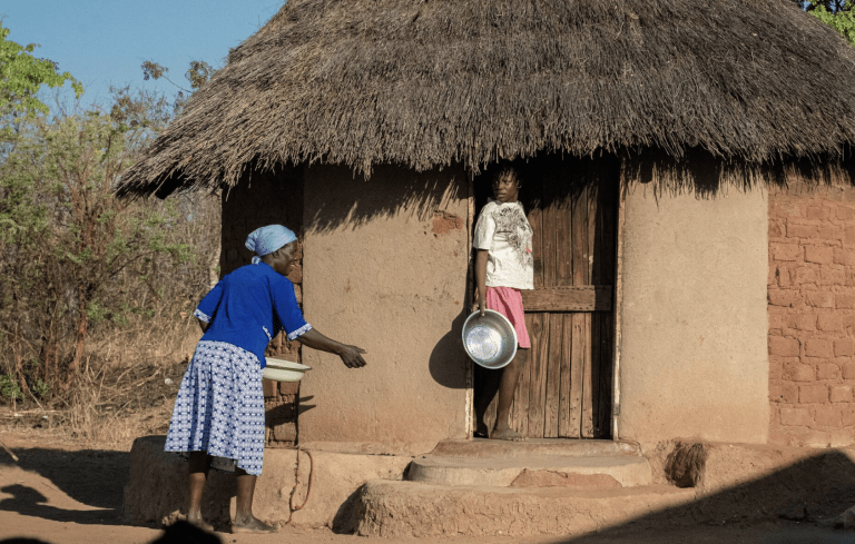 A family in Zimbabwe that received support through USAID. Credit: Brian Clark/Pact