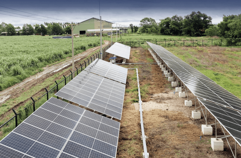 ECterra Agriculture Company's new solar power system. Credit: Pact